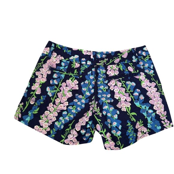 LILLY PULITZER Floral Navy Blue Shorts Size 0 - Picture 7 of 7